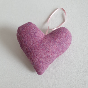 Lavender Tweed Heart Lilac